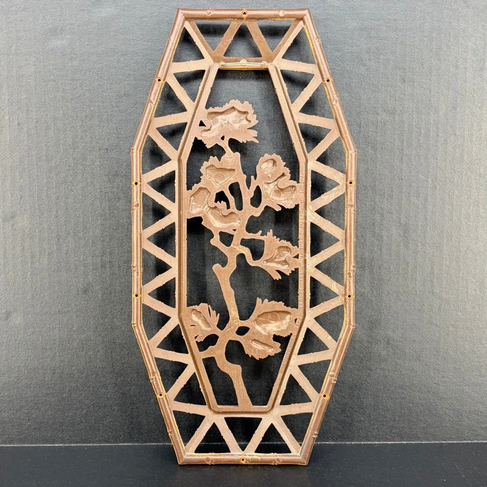 Homco Wall Plaque Faux Bamboo Pine Branch‎ Syroco MCM Chinoiserie 7412 Asian